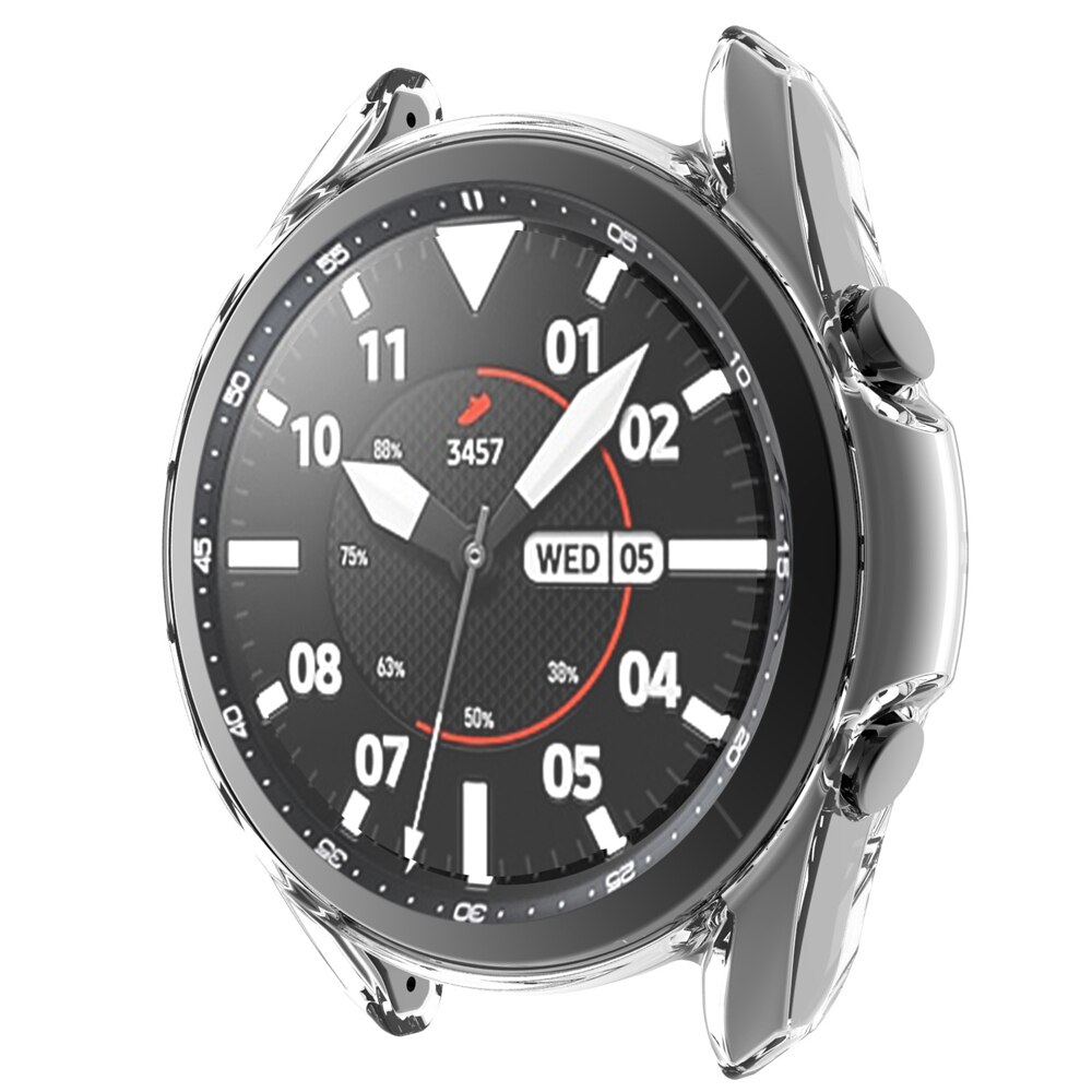 Hoesjes voor galaxy watch 3 45mm 41mm hoesje zacht tpu geplateerd hoesje voor samsung galaxy watch 41mm 45mm hoesje beschermende bumper shell: Duidelijk / Kijk 3 41mm