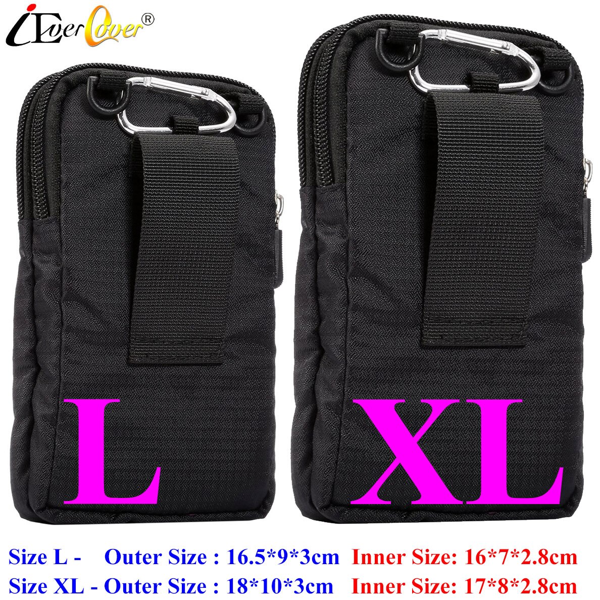 Imperméable à l'eau En Nylon Pochette pour iPhone 12 Mini 11 Pro X XR XS Max 8 7 Plus 6 S 6 SE Téléphone Étui Portefeuille de Taille Sac Housse Fundas