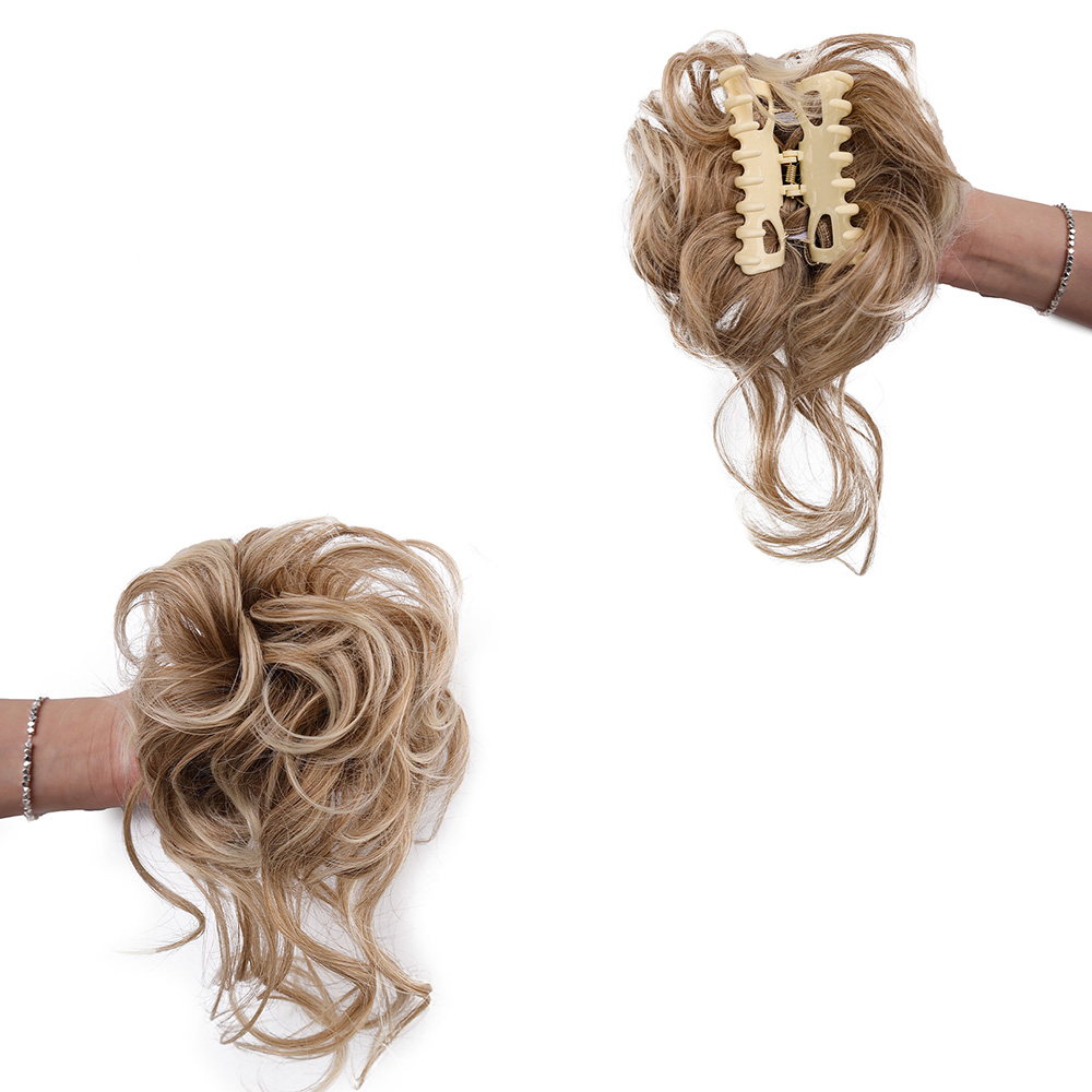 Rommelige Knot Haar Stuk Warrig Updo H Air Extensions Met Elastische Haarbanden Krullend Haar Knot Scrunchie Voor Vrouwen Meisjes