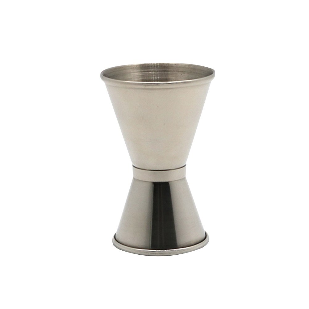 2 st barverktyg mått kopp cocktail jigger kök vändbar rostfritt stål dubbel sprit festvin 15ml 30ml hantverkshällare: Silverfållning