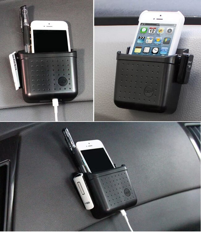 Multi-functionele Auto Auto Opbergdoos Mobiele Telefoon Oplader Cradle Pocket Bag Organizer Houder