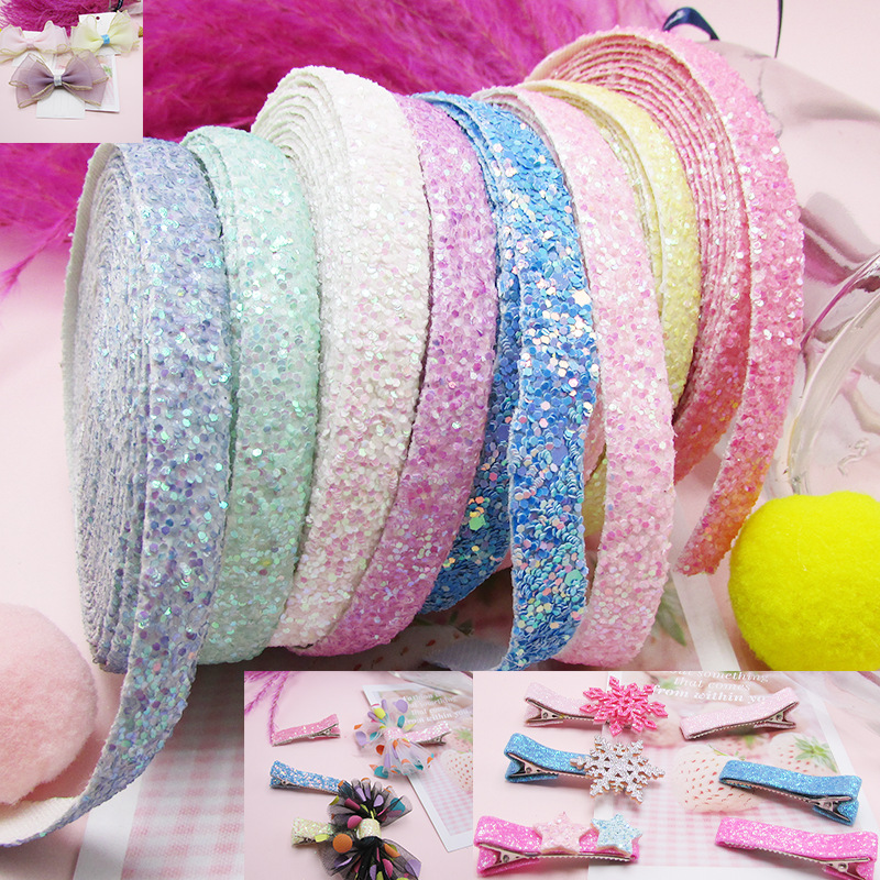 5 meter 10mm glitter pailletten linten voor doe-het-zelf knutselen naaien stof haar strikken clips accessoires feest bruiloft benodigdheden inpakpapier