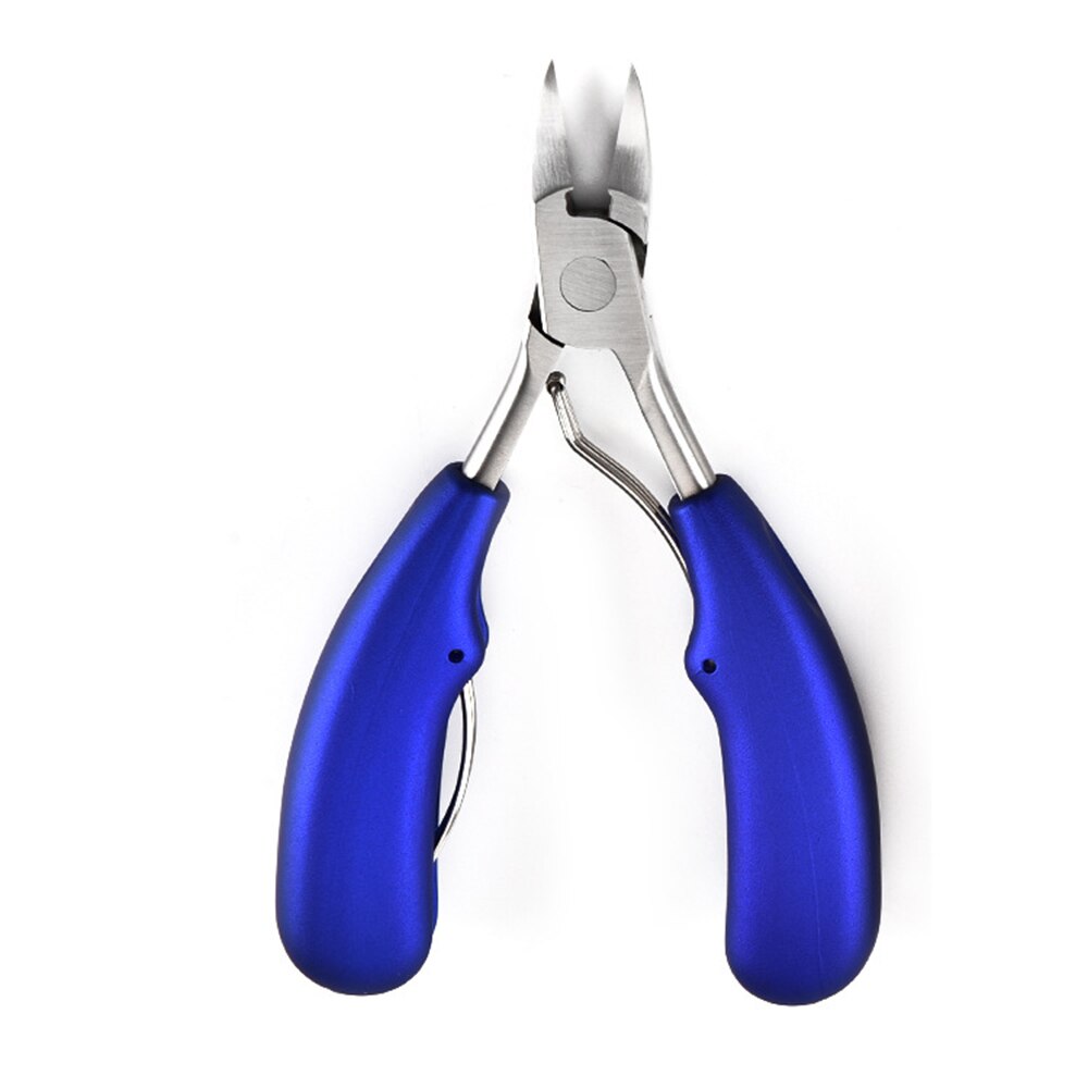 1Pcs Teen Nagelknipper Correctie Dikke Nagels Ingegroeide Teennagels Tangen Cutters Dode Huid Vuil Remover Pedicure Care Tools: Blauw