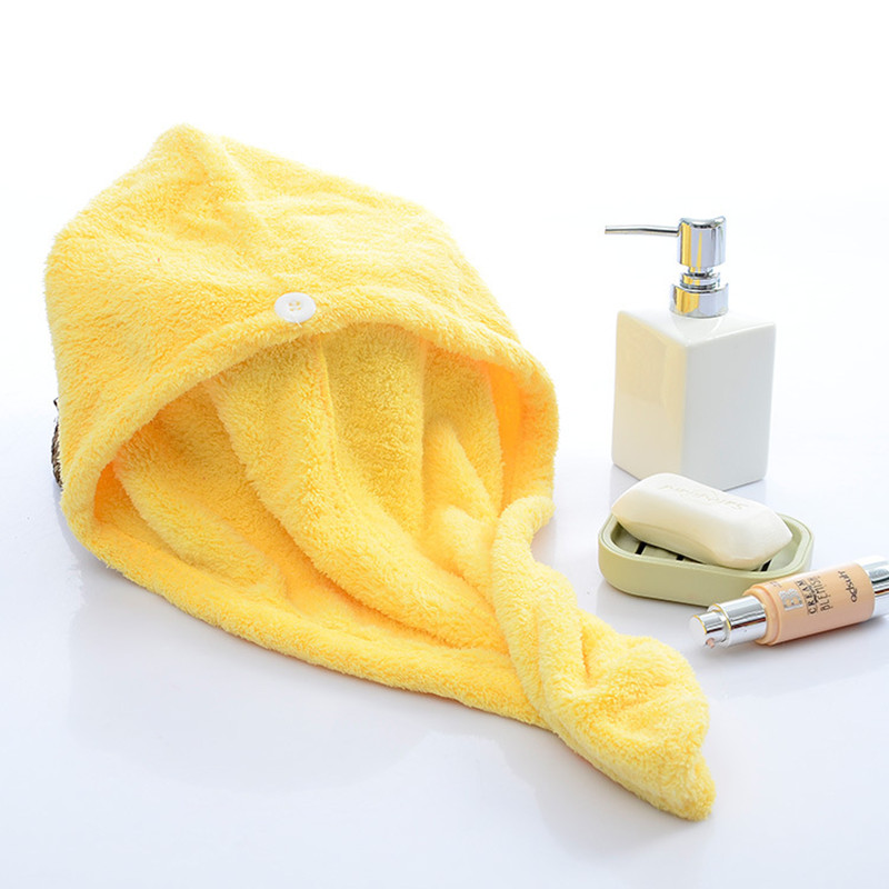 Dikker Quick-Droog Haar Handdoek Cap Hoed Meisje Haardrooginrichtingen Hoed Bad Hat Microfiber Effen Handdoek Cap Super absorptie Tulband