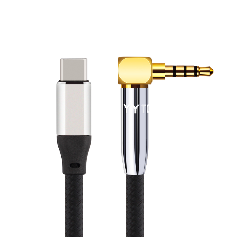 Usb-c  to 3.5mm aux-jack-adapter høyttaler hodetelefon 3.5 mm aux-lydkabel splitter jack-kabel tilbehør til huawei xiaomi: Annen / 1.8m