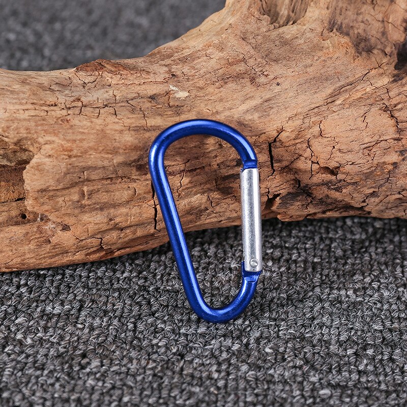 20pcs Mini Carabiner Keychain Alluminum Alloy D-ring Buckle Spring Carabiner Snap Hook Clip Keychains Outdoor Camping Daily Use