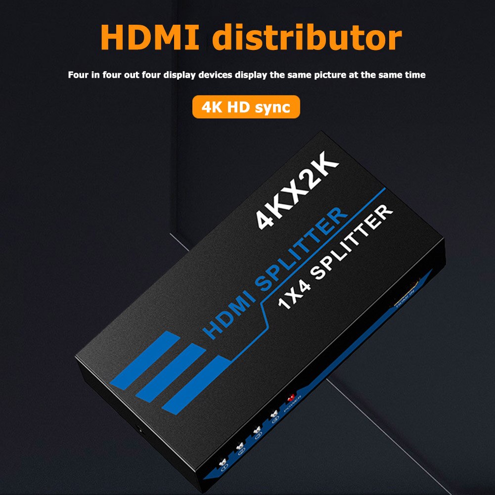 Hdmi splitter konverter 1 input 4 output hdmi switcher 4k x 2k hd adapter