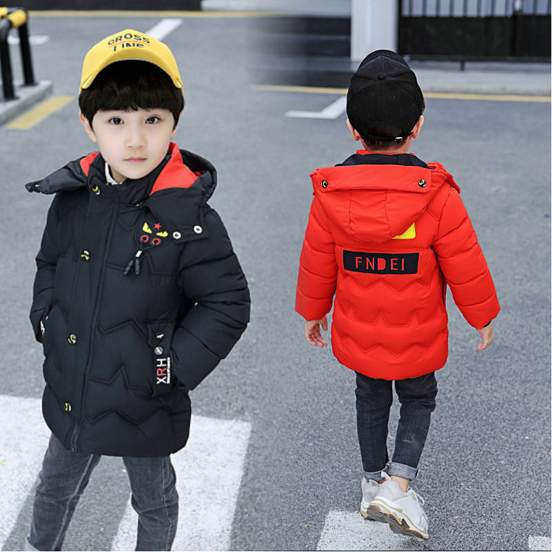 Veste d'hiver en Polyester pour garçon, manteau d'extérieur épais à la , à capuche, Slim, nouvelle Version coréenne,