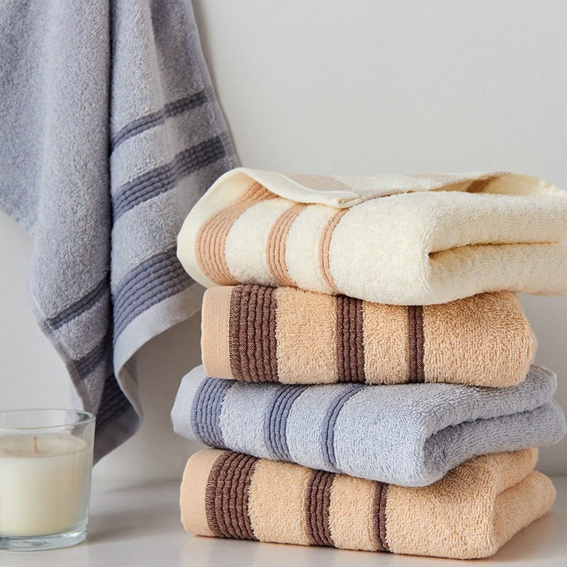 Face Towel Bathroom Super Absorbent Luxury Soft Cotton Towels Hand Towel 33x72cm Stripe Style 100% Cotton