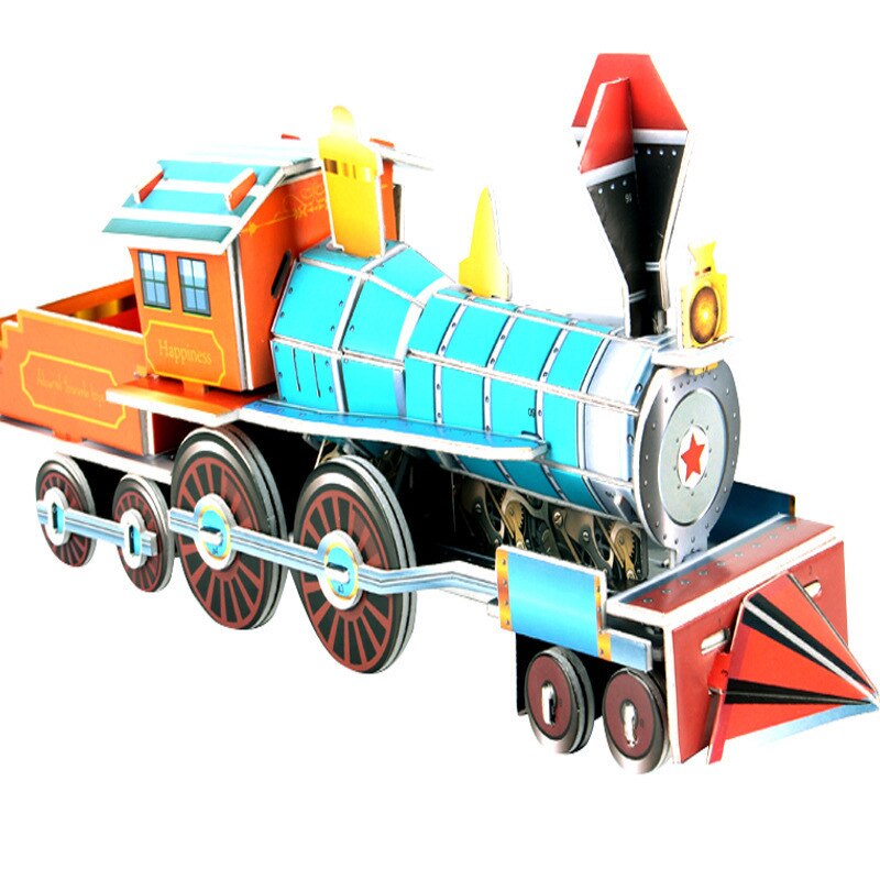 1 Pcs Aantrekkelijke Cartoon Watervliegtuig Tank Trein 3D Puzzel Interessante Leren Educatief Speelgoed Voor Kinderen Kid Wyw: Train