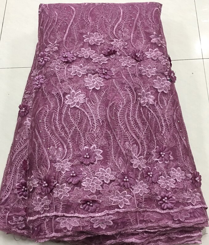 African Laces Fabrics Embroidered Nigerian Guipure French Cord Lace Fabric High Rose African French Net Lace Fabric: onois