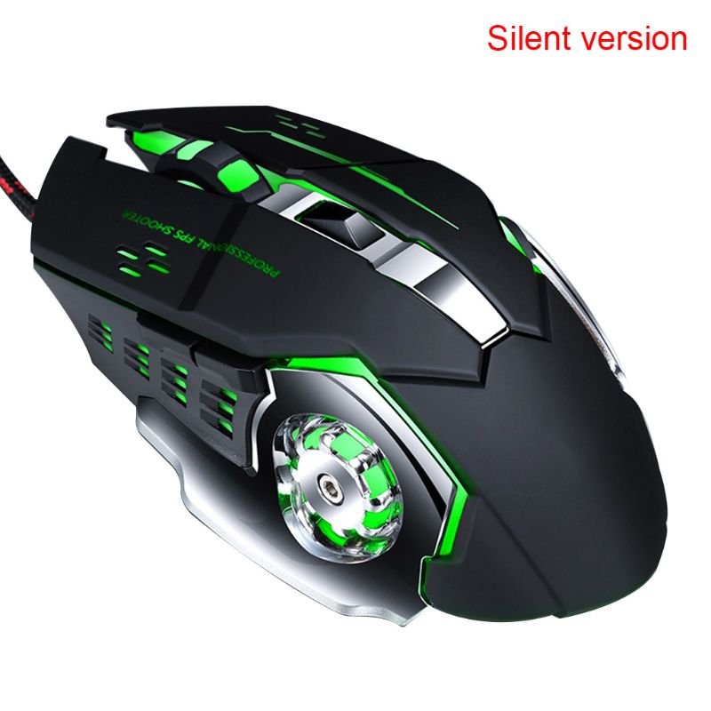 Mechanical Macro Programming 7 Color Luminous Gaming Mouse 4 Gear DPI Adjustable R2JB