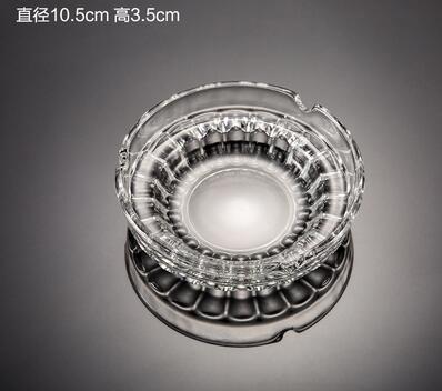 Household crystal glass ashtray personality trend bedroom living room small large ktv bar ashtray pf91801: round small