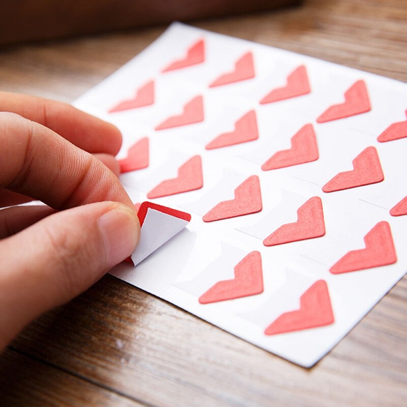 9 Kleur Cartoon Leuke Foto Hoek Stickers Voor DIY Kindje Fotoalbum Of Scrapbook Album 24 pcs/ vel