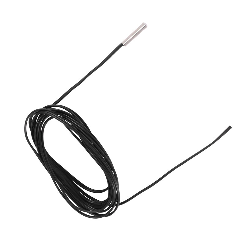 Sensor de temperatura de Termistor NTC de 2 m, cable de sonda impermeable, 10 K, 1%, 3950, negro