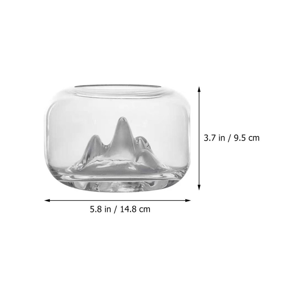 1pc Transparent Fish Tank Rockery Deisgn Fish Tank Desktop Aquarium Adornment