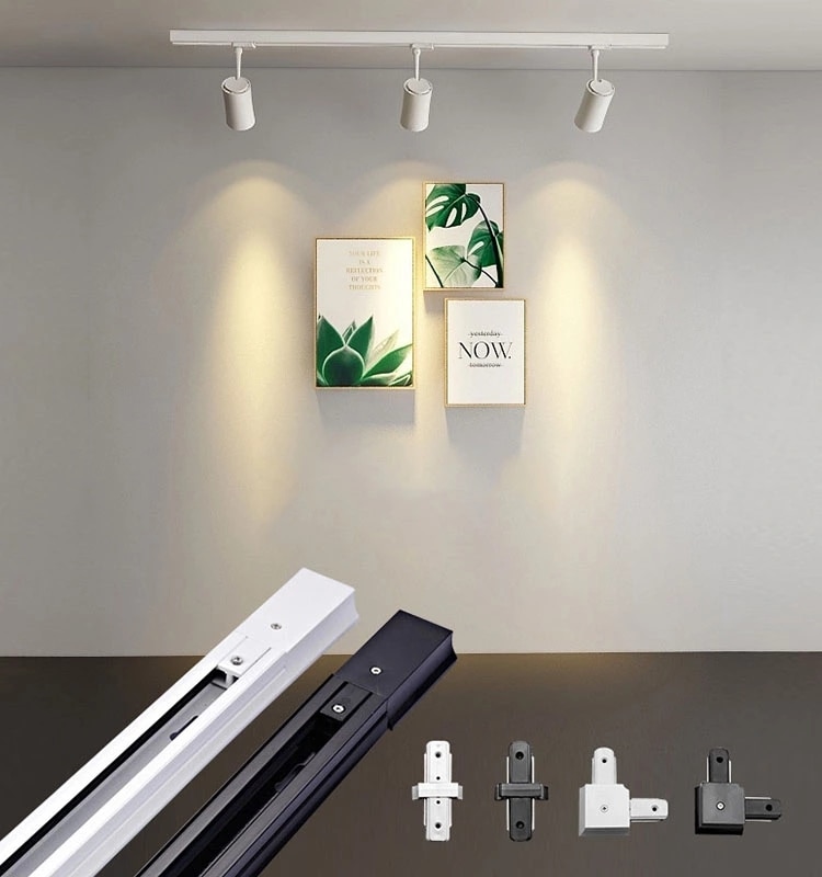 Universal 1M 0.5 M Spoor Rails Aluminium Track Armatuur Spot Lamp Tracking Rail Armatuur 2/3/ 4 draden Rails Zwart Wit