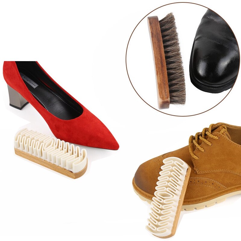 2 Stuks Houten Paard Haar Schoen Shine Cleaning Sc... Grandado
