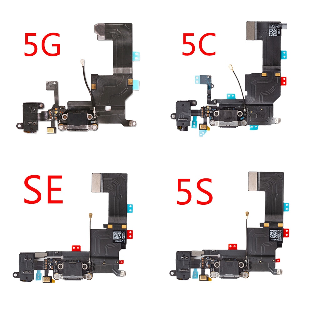 Iphonelle 6g 6 6s plus 5g 5c 5s se latausportti telakointiliitin kuulokkeiden ääniliitäntä+ mikrofonin joustokaapelin vaihto