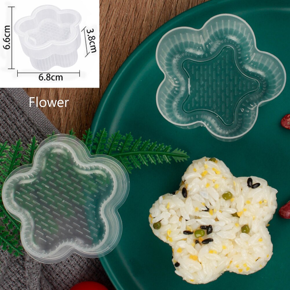 Ensemble de Gadgets de cuisine Onigiri, moule à Sushi, fleur de prunier, dessin animé, moule à riz, outil de bricolage, Kit de fabrication de Sushi à domicile, accessoires de cuisine: flower