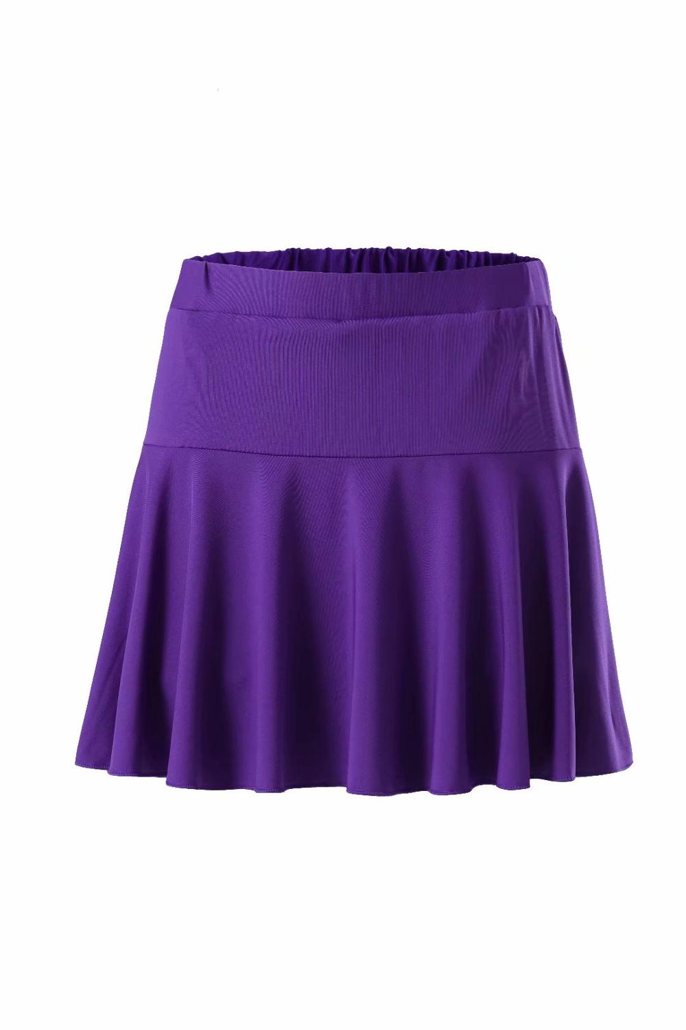 Dam sportkjol snabbtorkande badmintonkjol med shorts i veckade byxor 2 in 1 shorts tenniskjol tjejer cheerleaders skorts: Lila / Xs