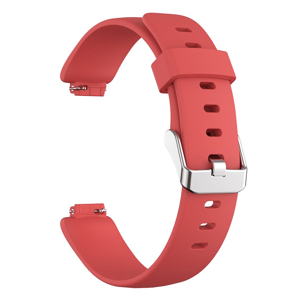 Bracelet de montre en Silicone pour Fitbit inspire 2, avec boucle en métal, Sport, accessoires: Coral red / S (5.5-6.7 inch)