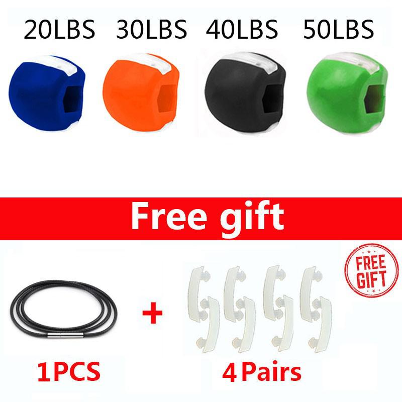 Fitness Face Masseter Men Women Muscle Jawline Exerciser Face Lifting Jaw Trainer Ball Face Toning Muscle Training Fitness Ball: Combination  A