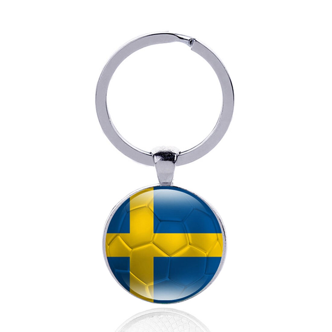 Football Keychains Key ring 32 Countries Peru Sweden Tunisia Senegal Soccer Key Chains Souvenir: Sweden