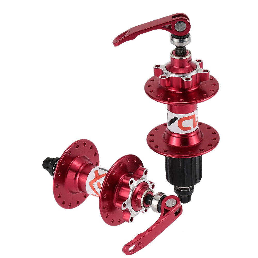 Mountain Bicycle 32H Disc Hubs Aluminium MTB Bike Hub Rear Hub Front Rear Hub with Quick Release Lever Skewers
