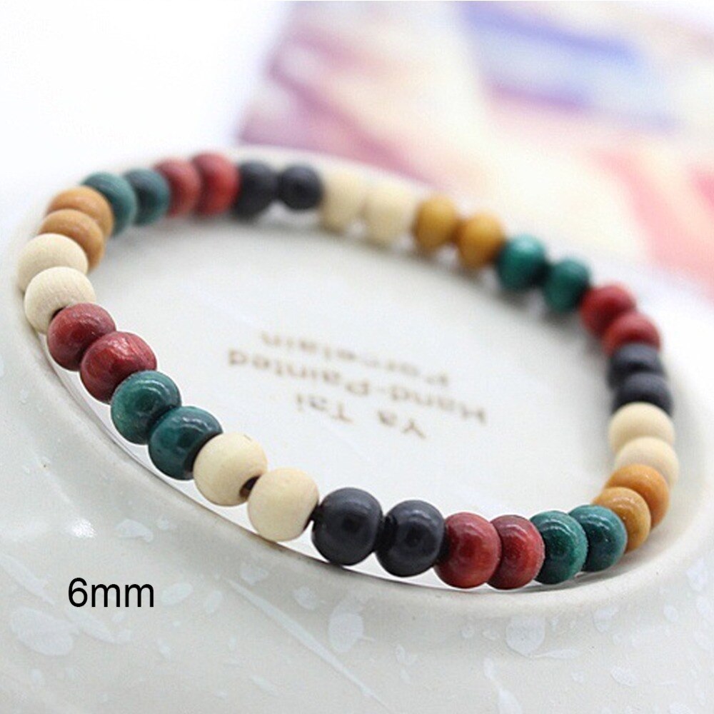 Mens di modo Naturale 6/8mm Perline di Legno Chakra della Radice Jewery & Hip Hop Borda I Braccialetti di Buddha Parola Gioielli per le Donne Degli Uomini #280518