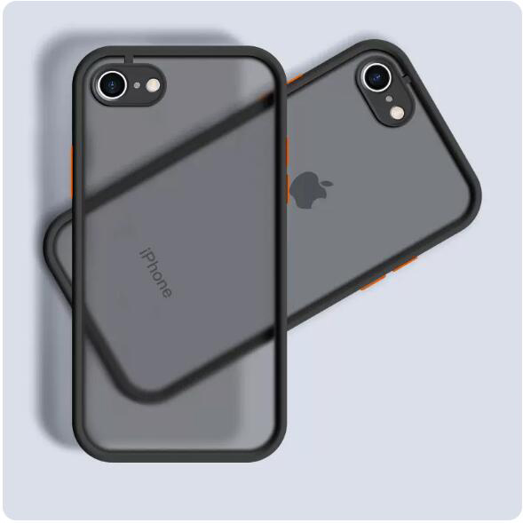 La nueva funda anticaída para iphone SE , funda para iphone 6 6s 7 8 Plus SE2 2022, fundas protectoras de piel de poros finos esmerilados