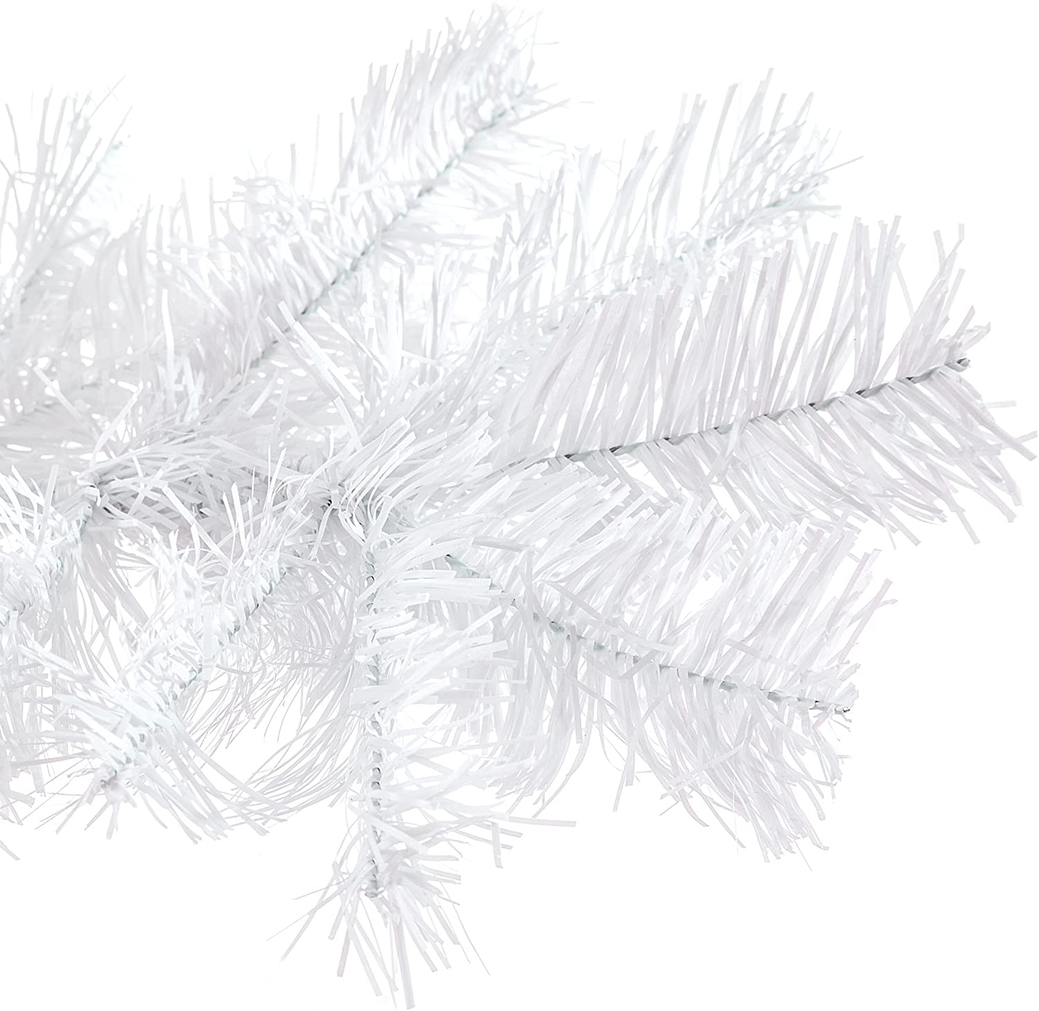 Árbol Navidad Blanco 257 Puntas 150CM Artificial Árboles Base de Soporte Plástico Navidad Decoración Navideña