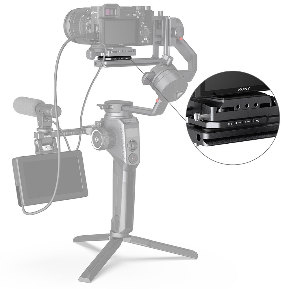 SmallRig Quick Release Camera Riser Plate for Moza AirCross 2 Gimbal Stablizer Mounting Plate To Mount L bracket Baseplate 2827