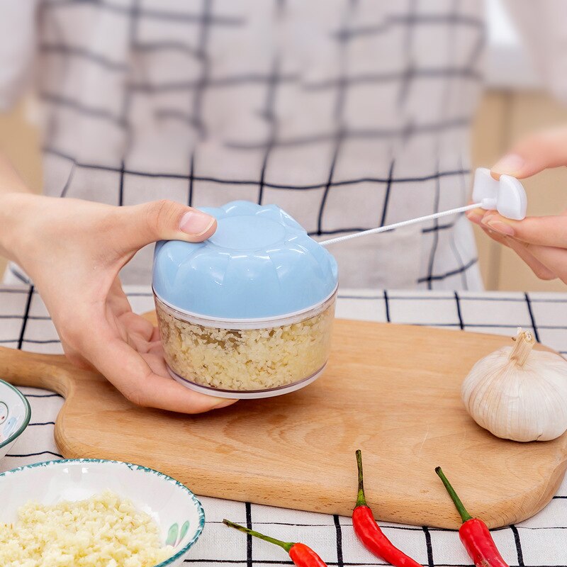 Household Garlic Crusher Hand-Pulled Garlic Triturator Manual Mashed Garlic Small Garlic Press Pull Garlic Cut Minced Garlic