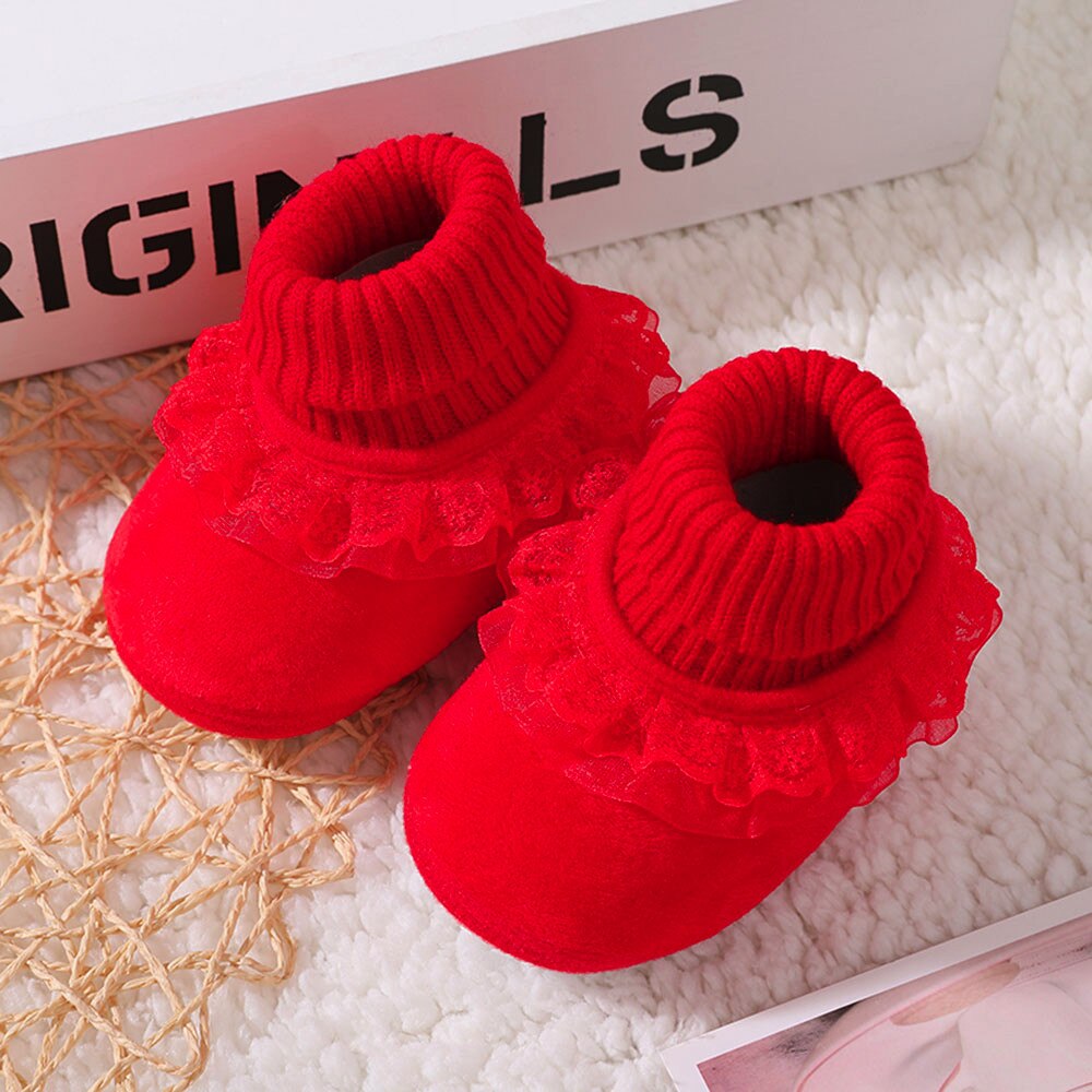 25 # neugeborenen Baby Mädchen Weiche Schuhe Sohlen Spitze fest drucken Weben Schuhe Krippe Schuhe lässig Baumwolle Schuhe Für Mädchen ohne Schnürsenkel