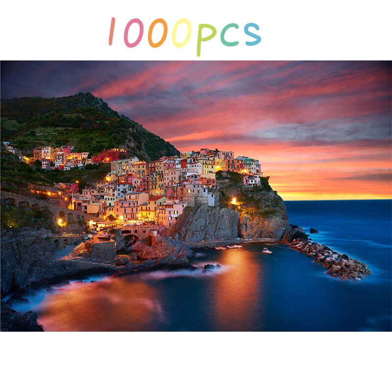 1000Pcs 300pcs Jigsaw Puzzle Assembling Landscape Picture Puzzles Toys For Adults Kids Educational Games Montessori: 06