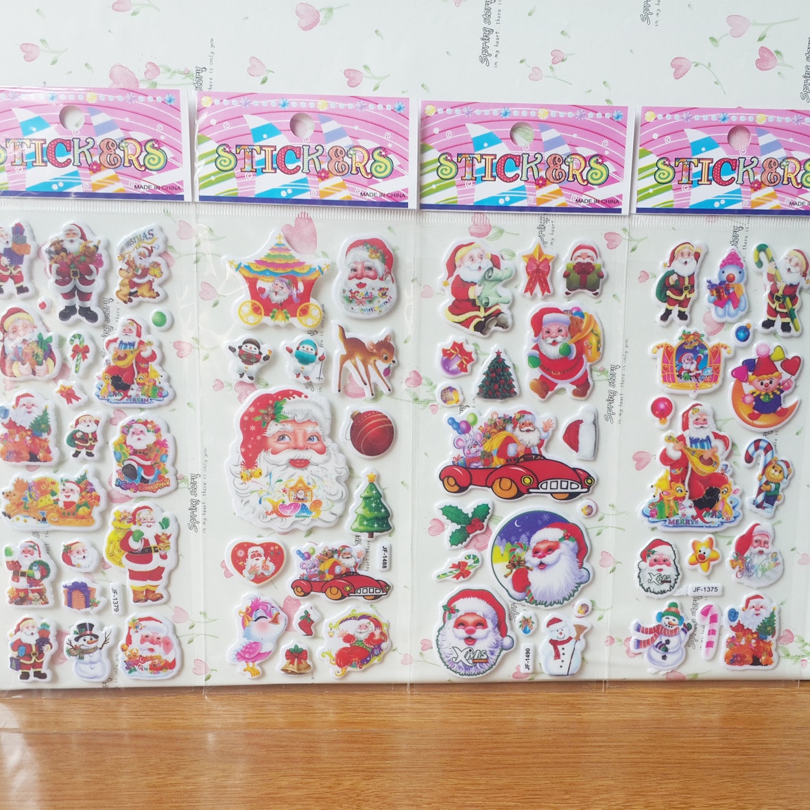 Scrapbooking Bubble Puffy Stickers Merry Christmas Santa Claus Stickers Reward Kids Toys For Children Factory Direct Sales GYH