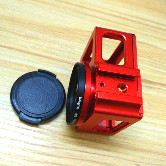 C30 Alloy cage Protective Housing Case Cover bag Metal frame+UV filter for SJCAM SJ4000 SJ5000 H9 H9R Sj9000 SOOCOO C3 Clownfish: H9 c30 red