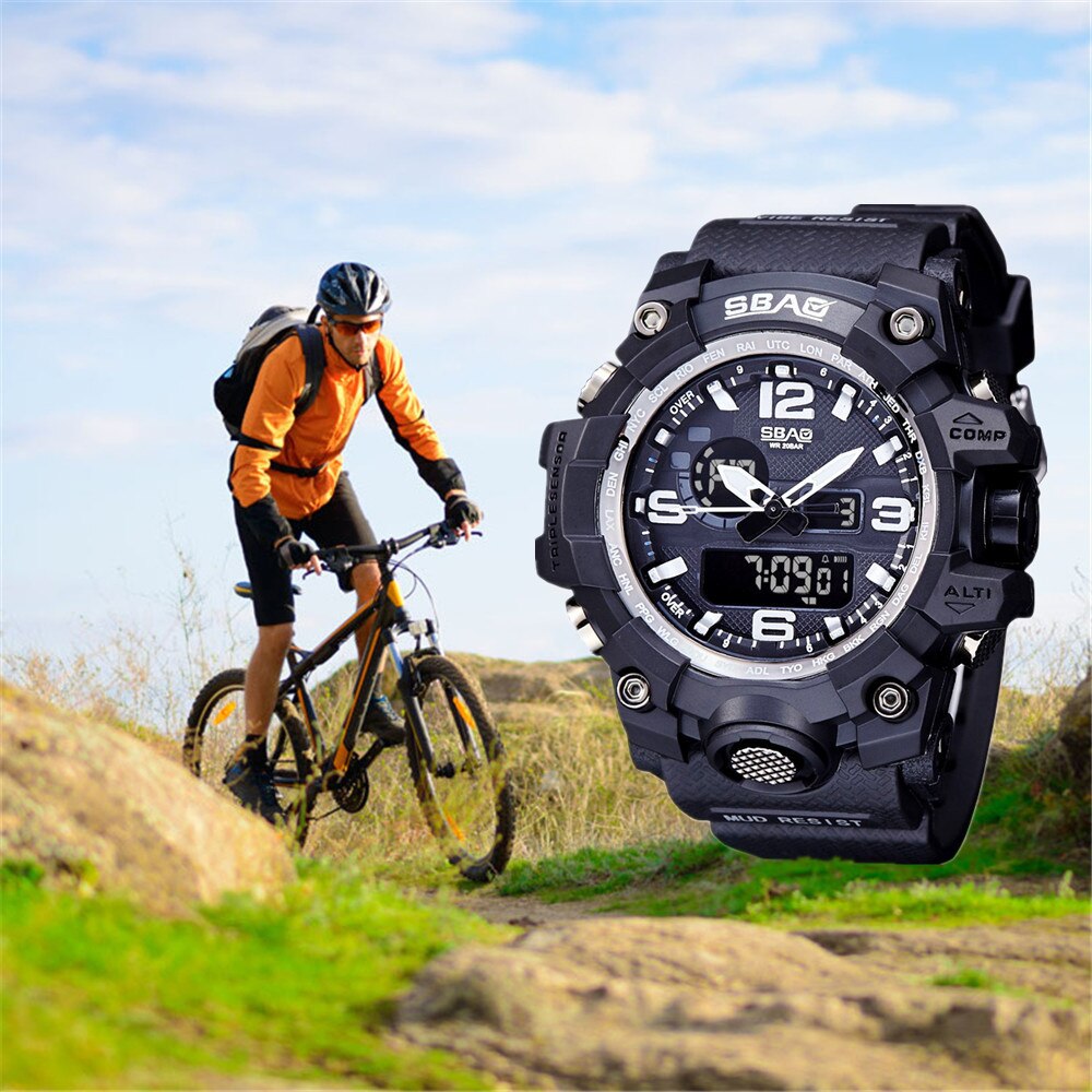 Luxury Electronic Watch Men LED Digital Outdoor Sports 3Bar Waterproof Multi-Function Наручные часы Sports Shock Wrist Watches