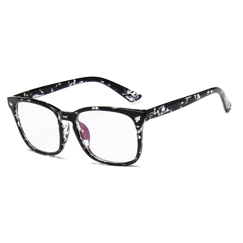 KOTTDO-gafas cuadradas clásicas para hombre y mujer, montura de plástico Retro, óptica, Uv400: black floral