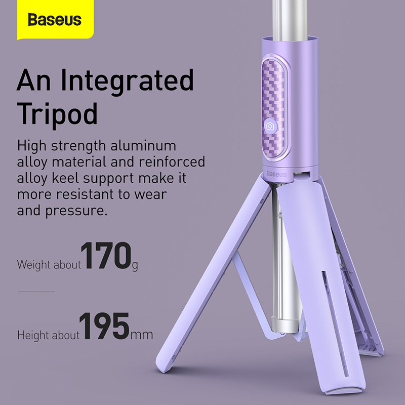 Baseus Selfie Stick Wireless Bluetooth Tripod for phone Extendable Monopod with Bluetooth Remote Mobile Phone Holder Stabilizer