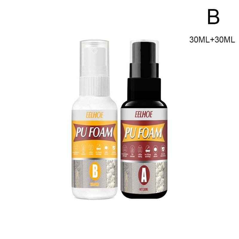 2pcs Polyurethane Blowing Agent PU Foaming Agent Waterproof Home Bathroom Window Door Repair Tools Polyurethane Blowing Agent: B