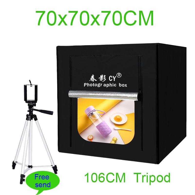 CY 70 centimetri LED Photo Studio Softbox Luce Tenda Soft Box fotostudio Dimmable photo Light box per la Macchina Fotografica Del DSLR gioielli Giocattolo Scarpe