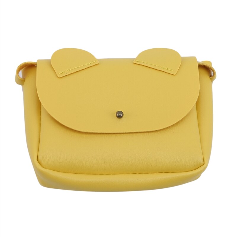 Kinderen mini pu schattige crossbody kinderen meisjes gele tas schoudertassen prinses handtas mooie verjaardags messenger bag