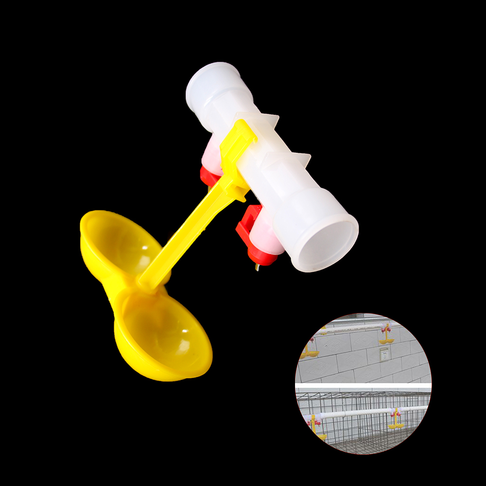 20 stk doulbe skål kopper bakke automatisk plastik vander fjerkræ brystvorte drikker daggammel kylling bur landbrug slagtekyllinger ruger farm