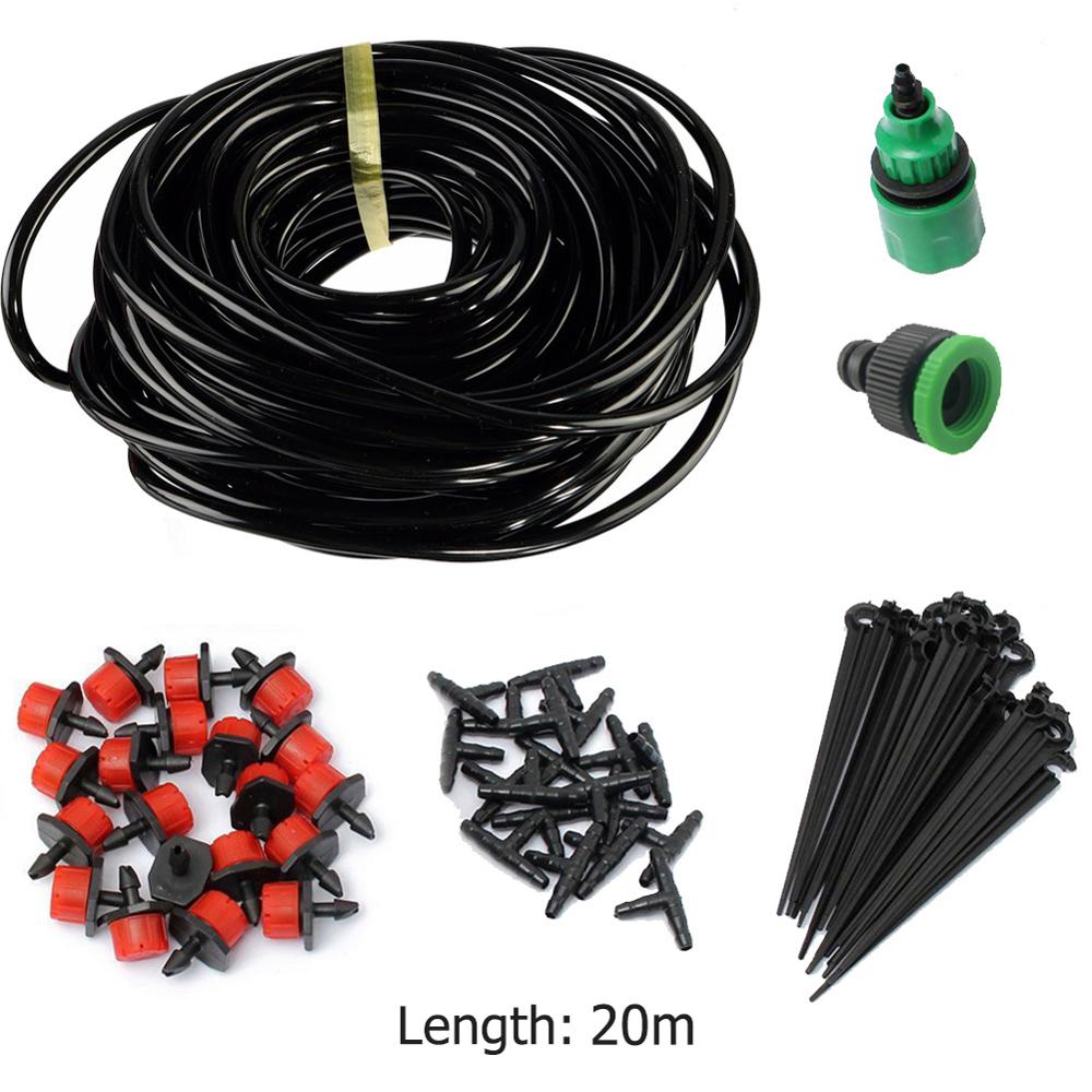 1 Set 5M-25M DIY Micro Drip Irrigation System Plant Automatic Self Watering Garden Hose Kits with Connector Adjustable Dripper