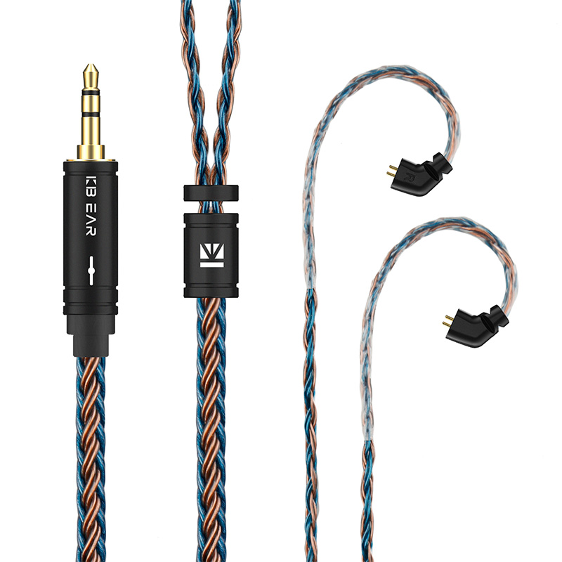 KBEAR ST16 Plus Crystal 16 Cores 2M Long Upgrade Cable 5N Single Copper Silver-plated MMCX/QDC/2PIN Connector For KS1 Star river