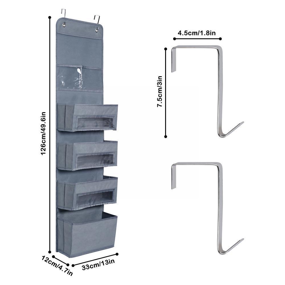 1 Pack 5-Shelf Over Door Hanging Organizer, Wall Mount Storage for Bedroom Room E7Z2
