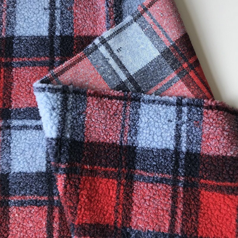 Spot Producten Plaid Lam Wol Pluche Herfst En Winter Mode Vrouwen Jas Stof: Donkergrijs