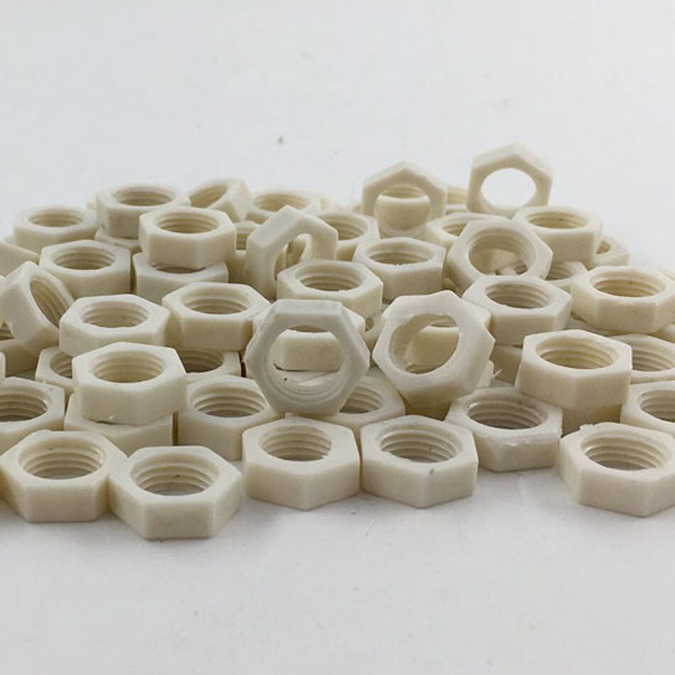 50pcs/Lot Metric Nut M10 Plastic Hexagon Nut Screw Nut